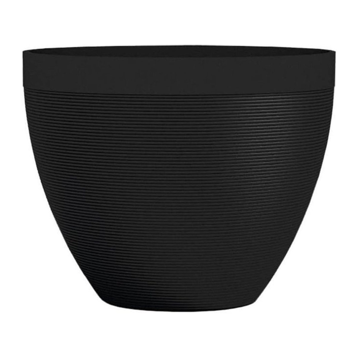 GARDEN ID Blumentopf Green Care Impact Black-Anth, 100 % recycelt, UV- und frostbeständig, B: 40 cm, T: 31 cm - Bild 1