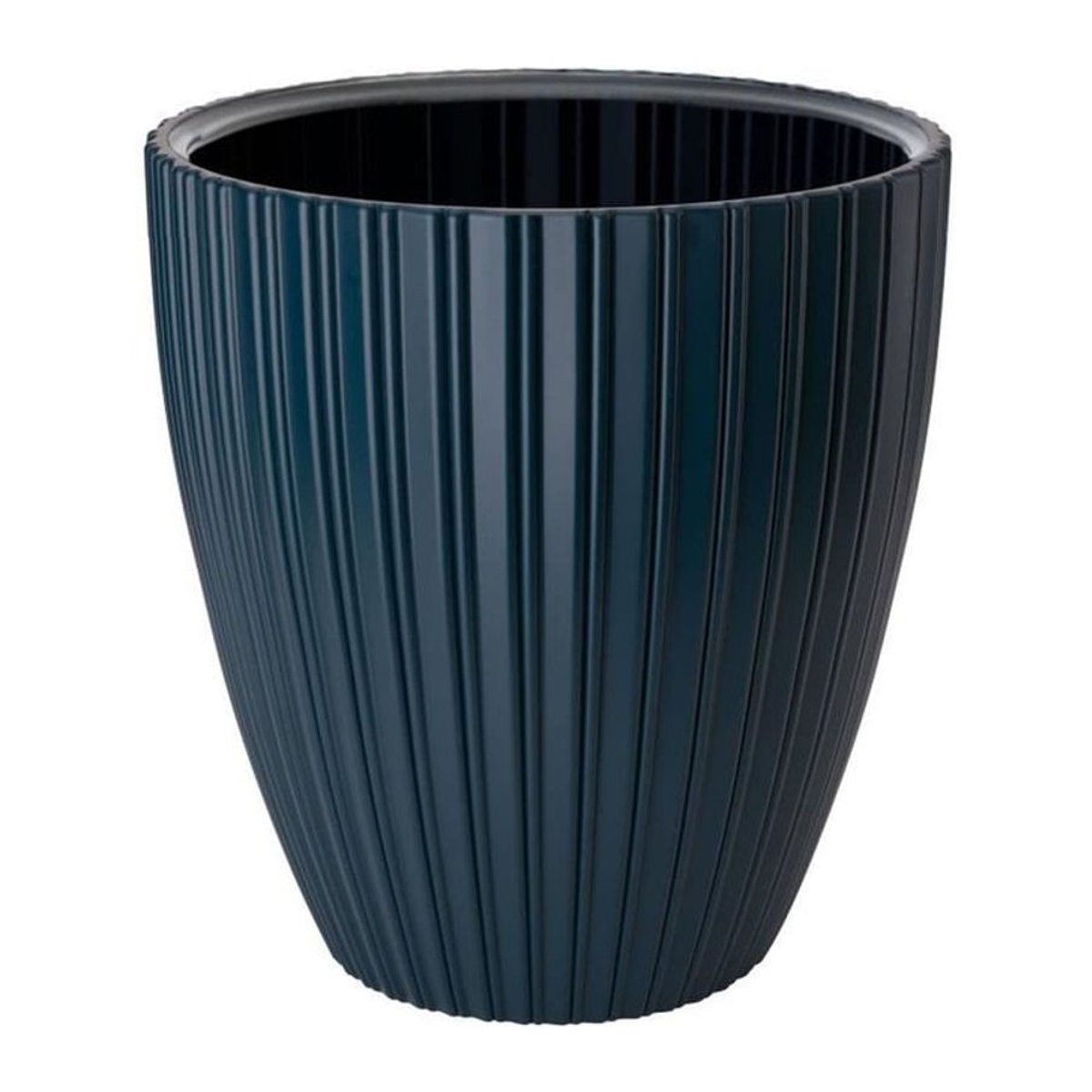 GARDEN ID Blumentopf modern rund aus Kunststoff in Blau B: 40 cm, H: 42 cm - Bild 1