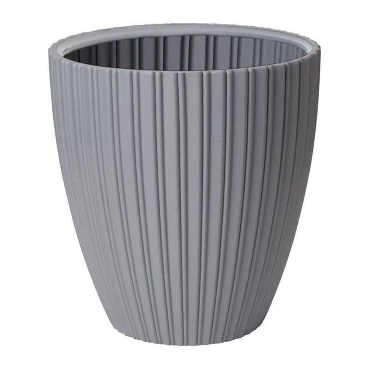 GARDEN ID Blumentopf modern rund in Grau B: 40 cm, H: 42 cm - Bild 1