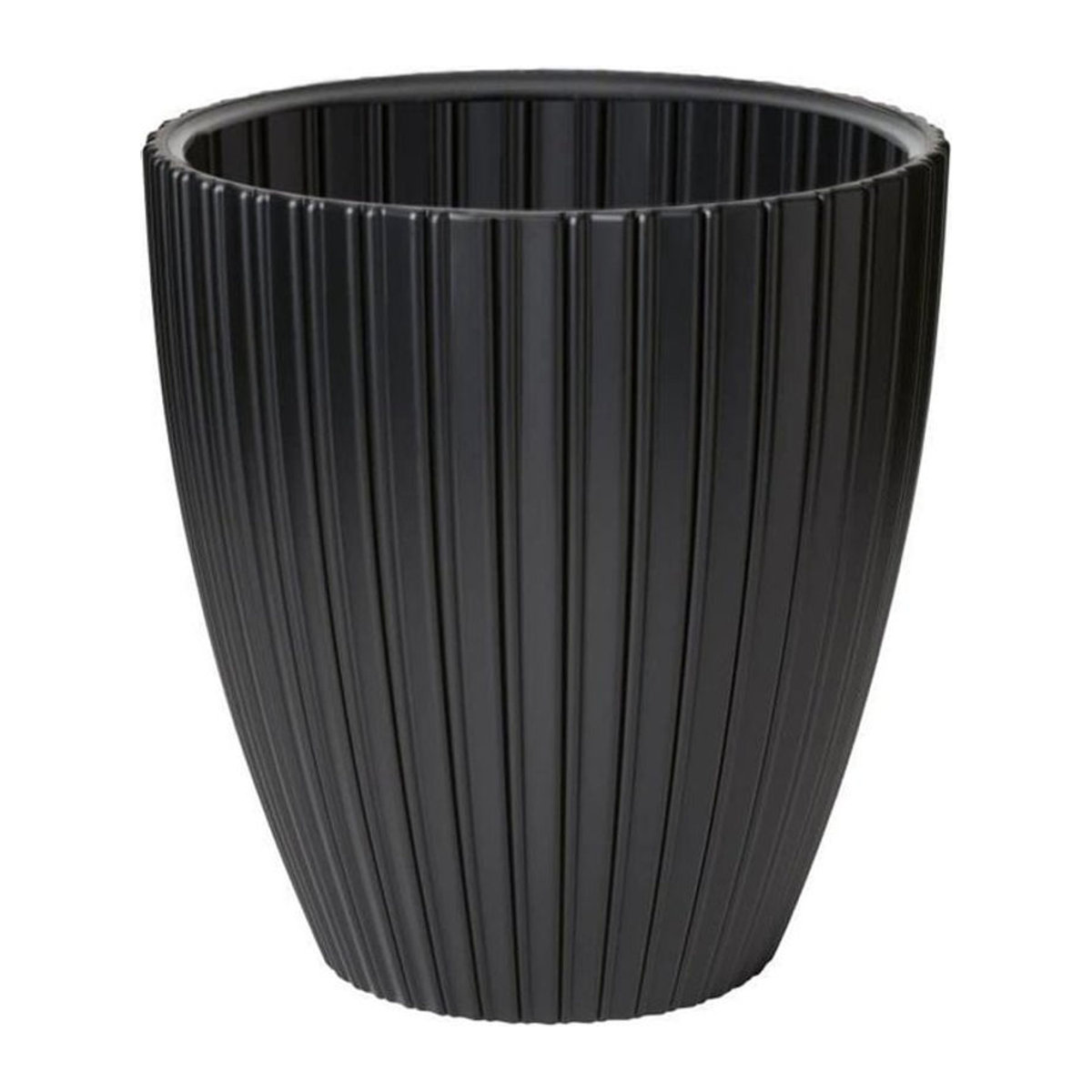 GARDEN ID Blumentopf modern rund in Schwarz B: 40 cm, H: 42 cm - Bild 1