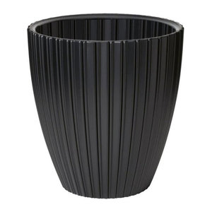 GARDEN ID Blumentopf modern rund in Schwarz B: 40 cm, H: 42 cm