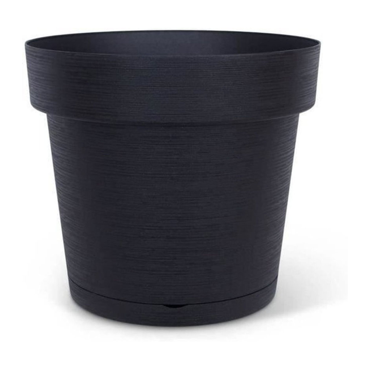 GARDEN ID Glamour Wasserauffangtopf Anthrazit 40 cm mit körniger Oberfläche für innen und außen - Bild 1