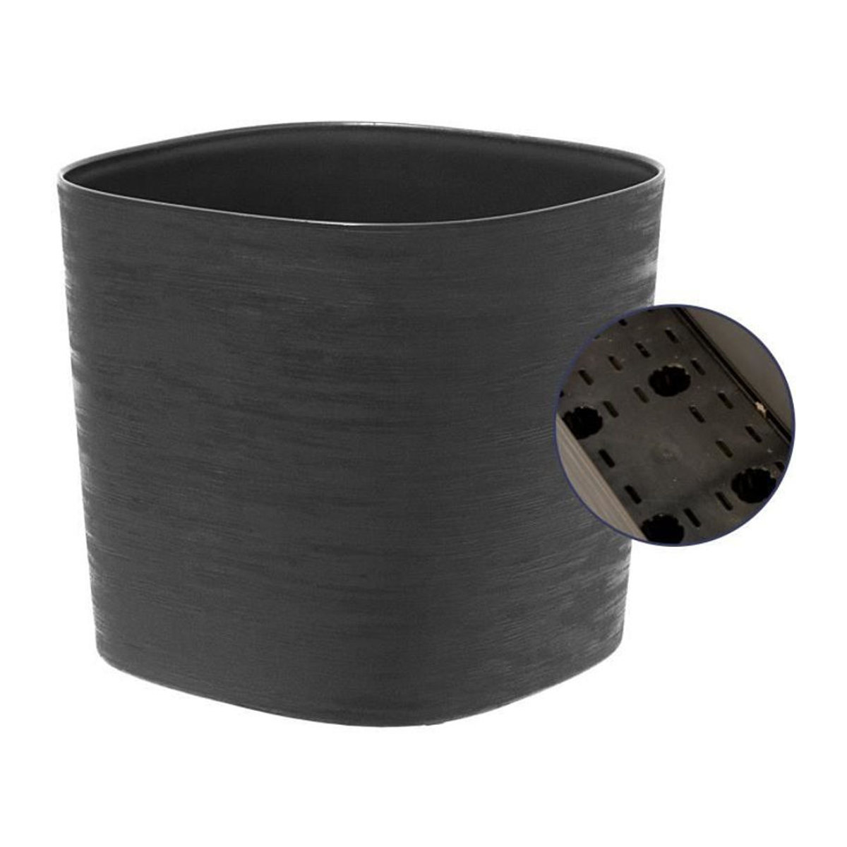 GARDEN ID Respect Pflanztopf mit Wasserreservoir in Schwarz-Anthrazit B/T/H: 25 x 25 x 25 cm - Bild 3