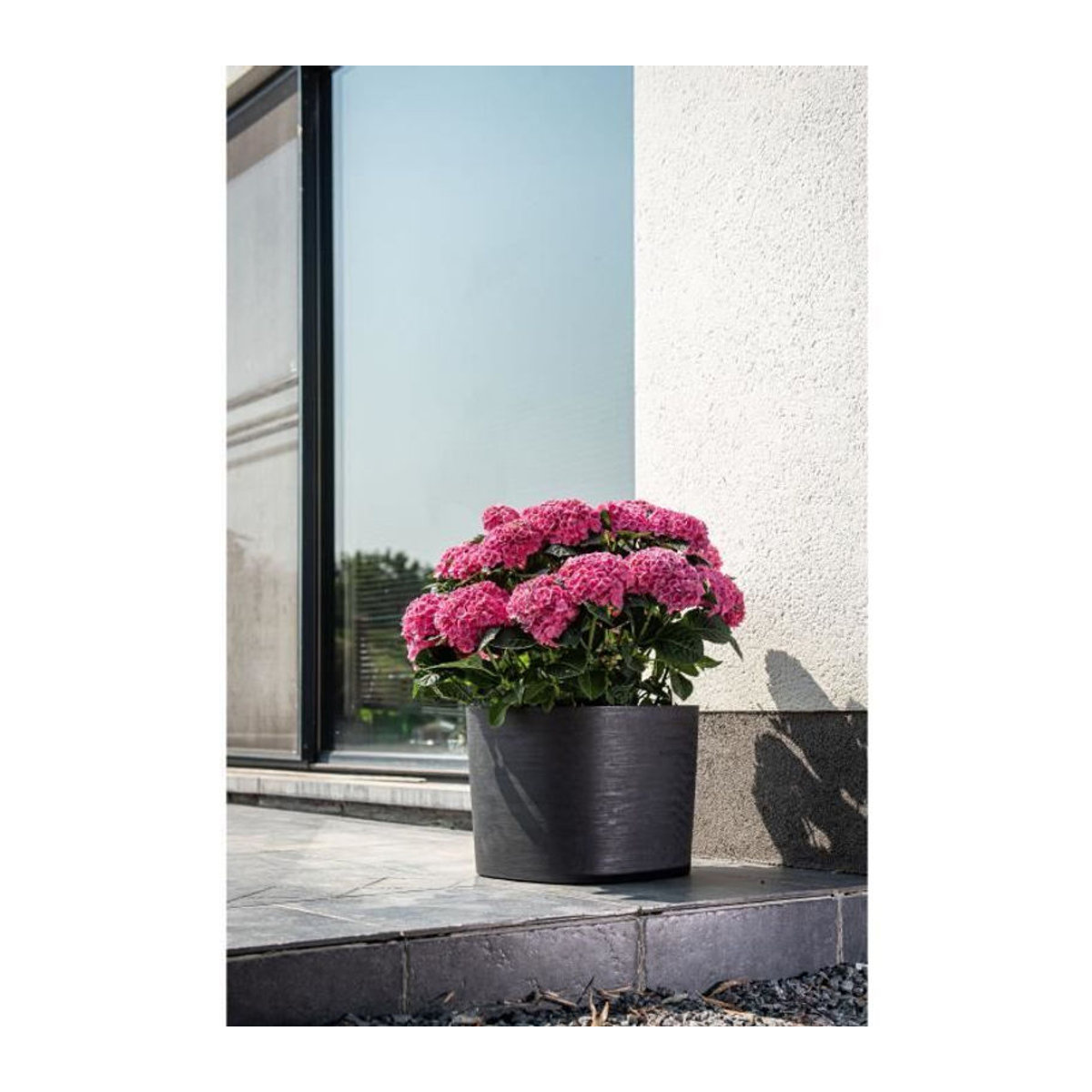 GARDEN ID Respect Pflanztopf mit Wasserreservoir in Schwarz-Anthrazit B/T/H: 25 x 25 x 25 cm - Bild 4