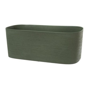 GARDEN ID Respect XL-Pflanzgefäß mit Wasserreservoir in Grün-Grau, B: 80 cm, T: 38 cm