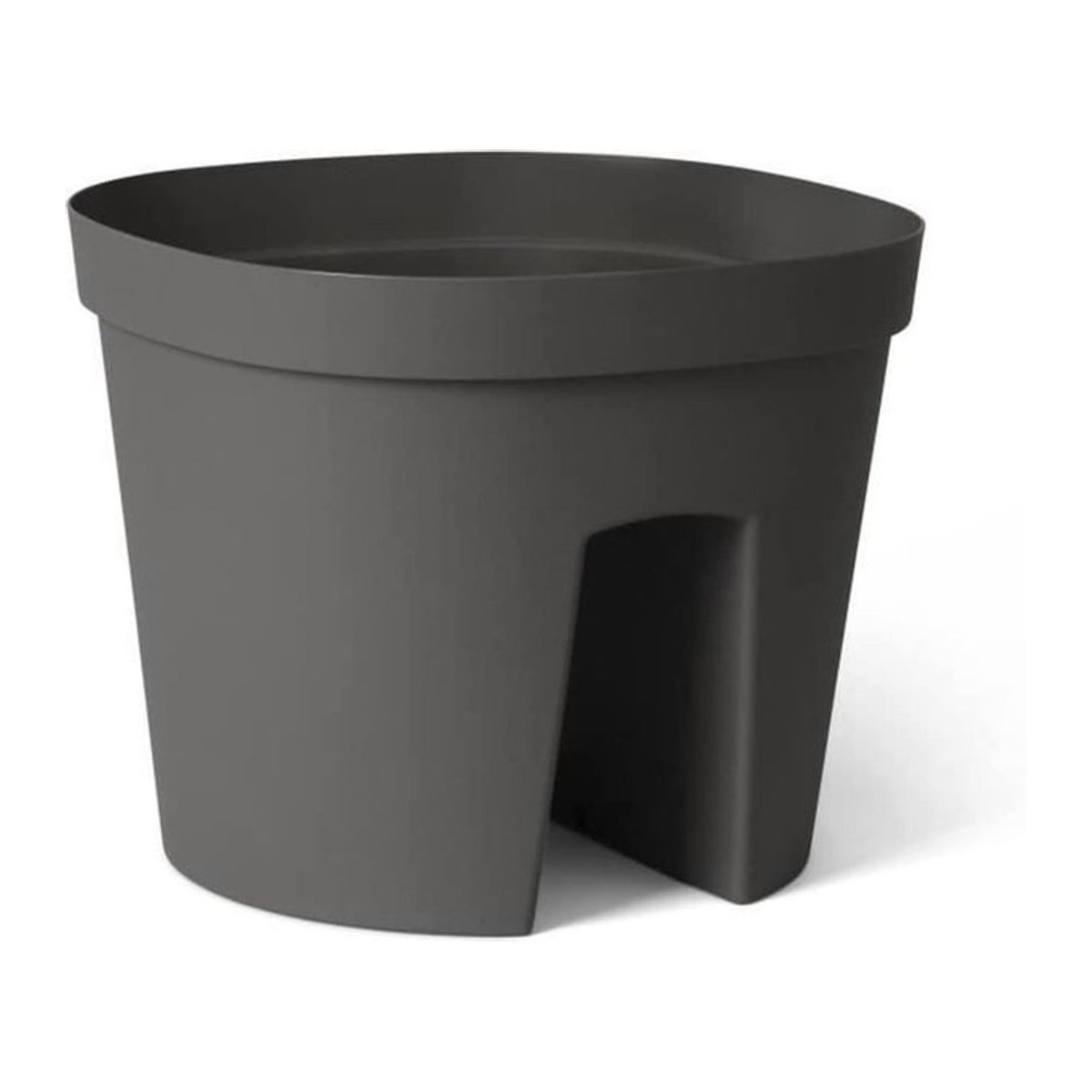 GARDEN ID Smile Balustradentopf in Anthrazit mit Wasserreservoir, Durchmesser: 30 cm - Bild 1