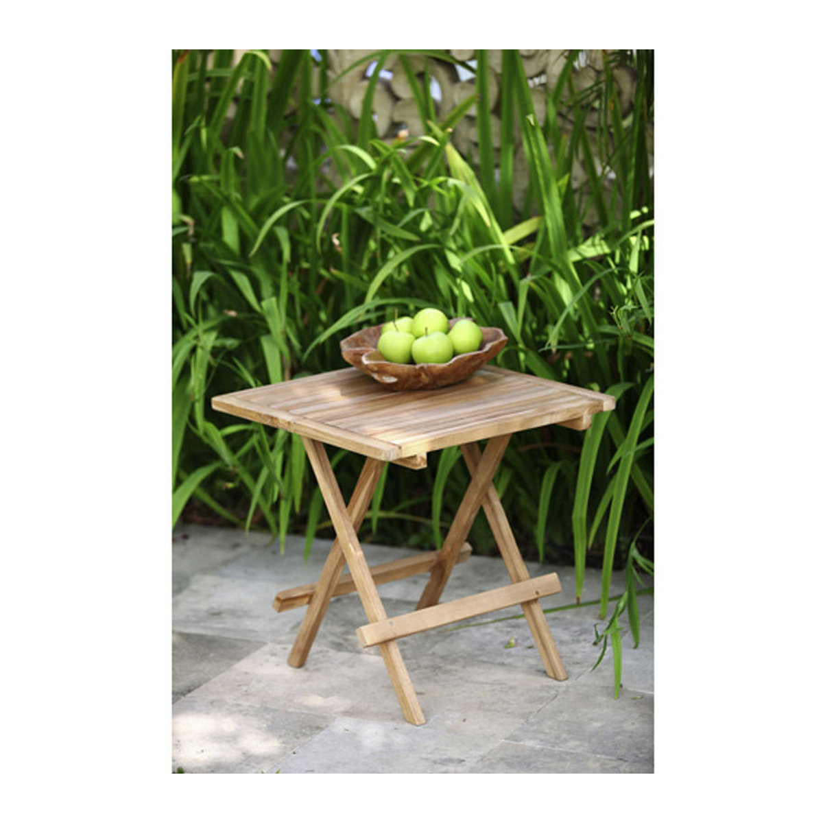 Garden Pleasure Beistelltisch SIMUK aus Teak Massivholz in Beige, B/T: 50 x 50 cm - Bild 2