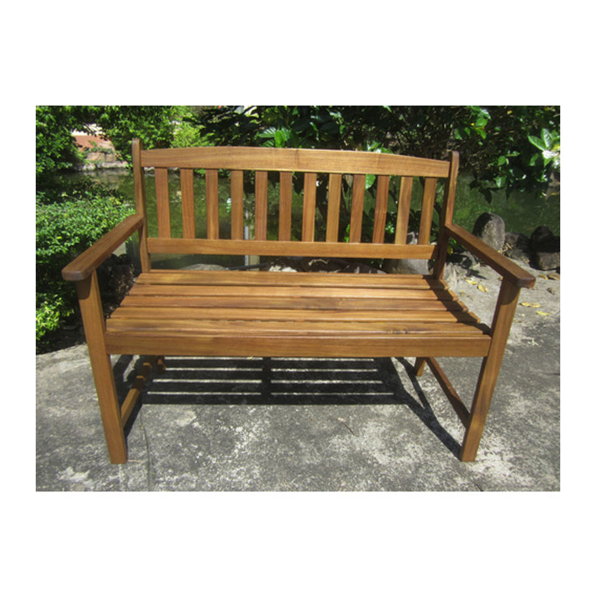 Garden Pleasure Gartenbank PROMOTION 2-Sitzer aus Akazieholz, Braun, B/H/T: 110 x 86 x 56 cm - Bild 3