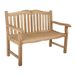 Garden Pleasure Gartenbank ROMANG 2-Sitzer aus Teakholz in Braun, B/H/T: 120 x 92 x 63 cm