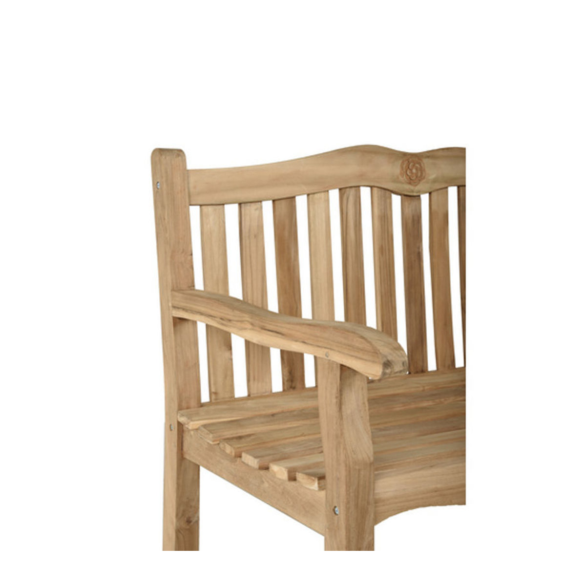 Garden Pleasure Gartenbank ROMANG 2-Sitzer aus Teakholz in Braun, B/H/T: 120 x 92 x 63 cm - Bild 2