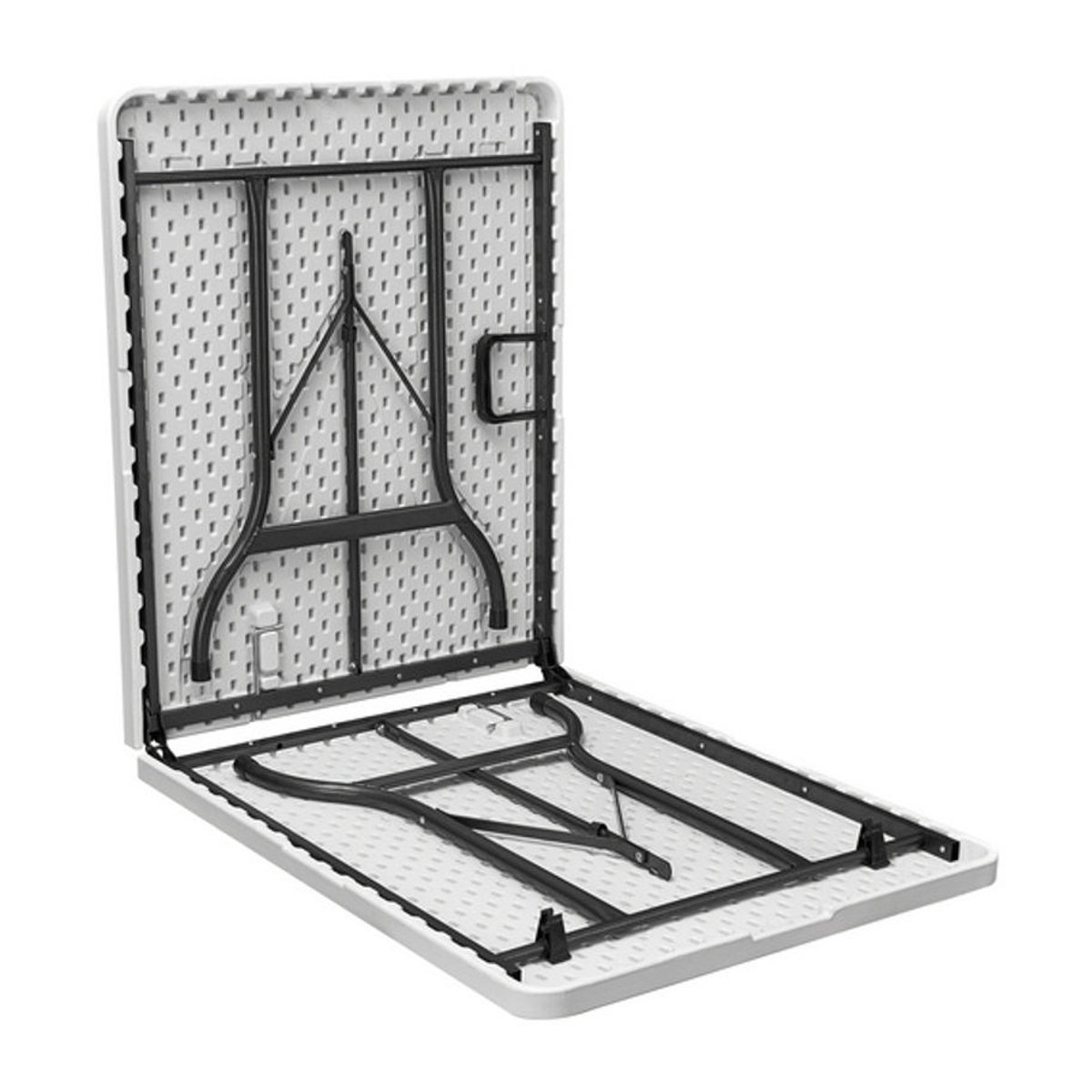 GARDEN PLEASURE Klapptisch MUFARO rechteckig aus Kunststoff und Metall in Weiß, B: 75 cm, T: 72 cm, H: 180 cm - Bild 2
