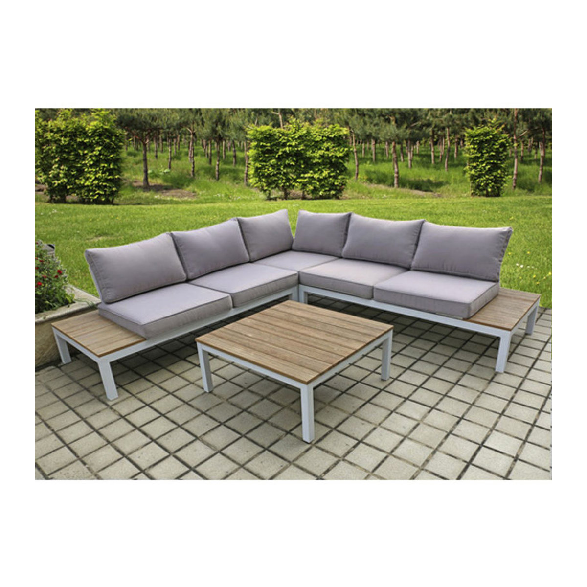 Garden Pleasure Lounge-Set VALENTINA 4-teilig aus Aluminium in Braun - Bild 3