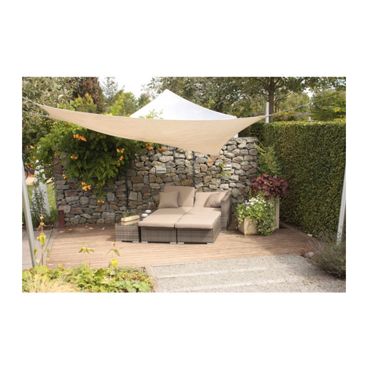 Garden Pleasure Loungegruppe Alcudia aus Polyrattan in Grau Taupe Meliert - Bild 2