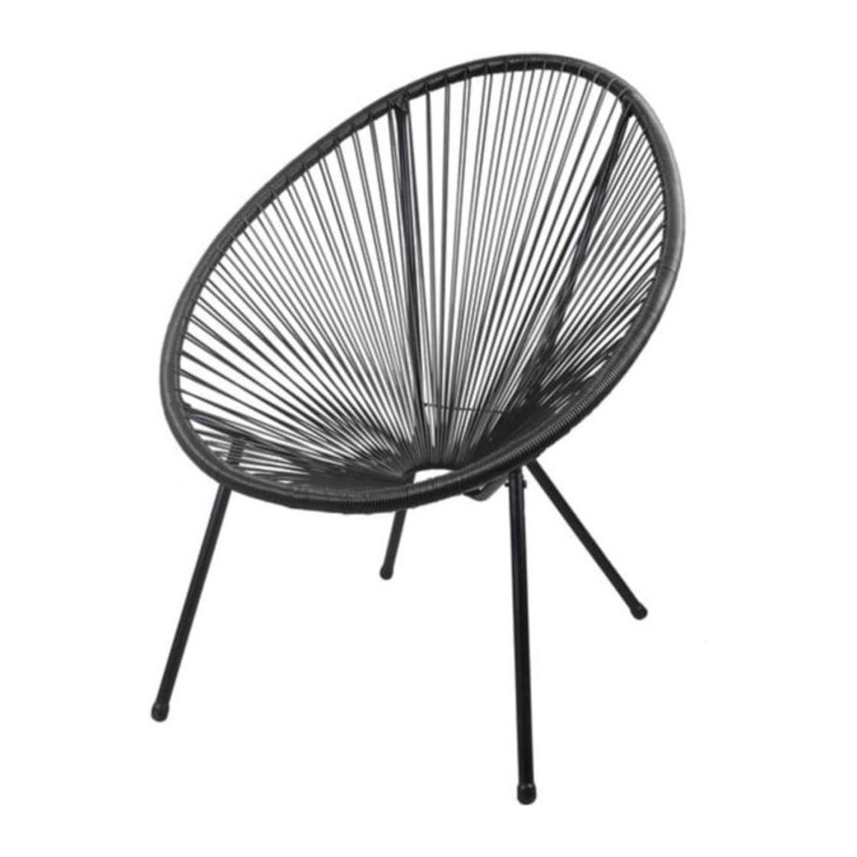 Garden Pleasure Relaxsessel DALIDA 2er Set modern schwarz - Bild 1