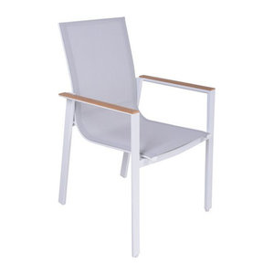 GARDEN PLEASURE Stuhl-Set Venice 2er-Set aus Aluminium und Kunststoff in Weiß