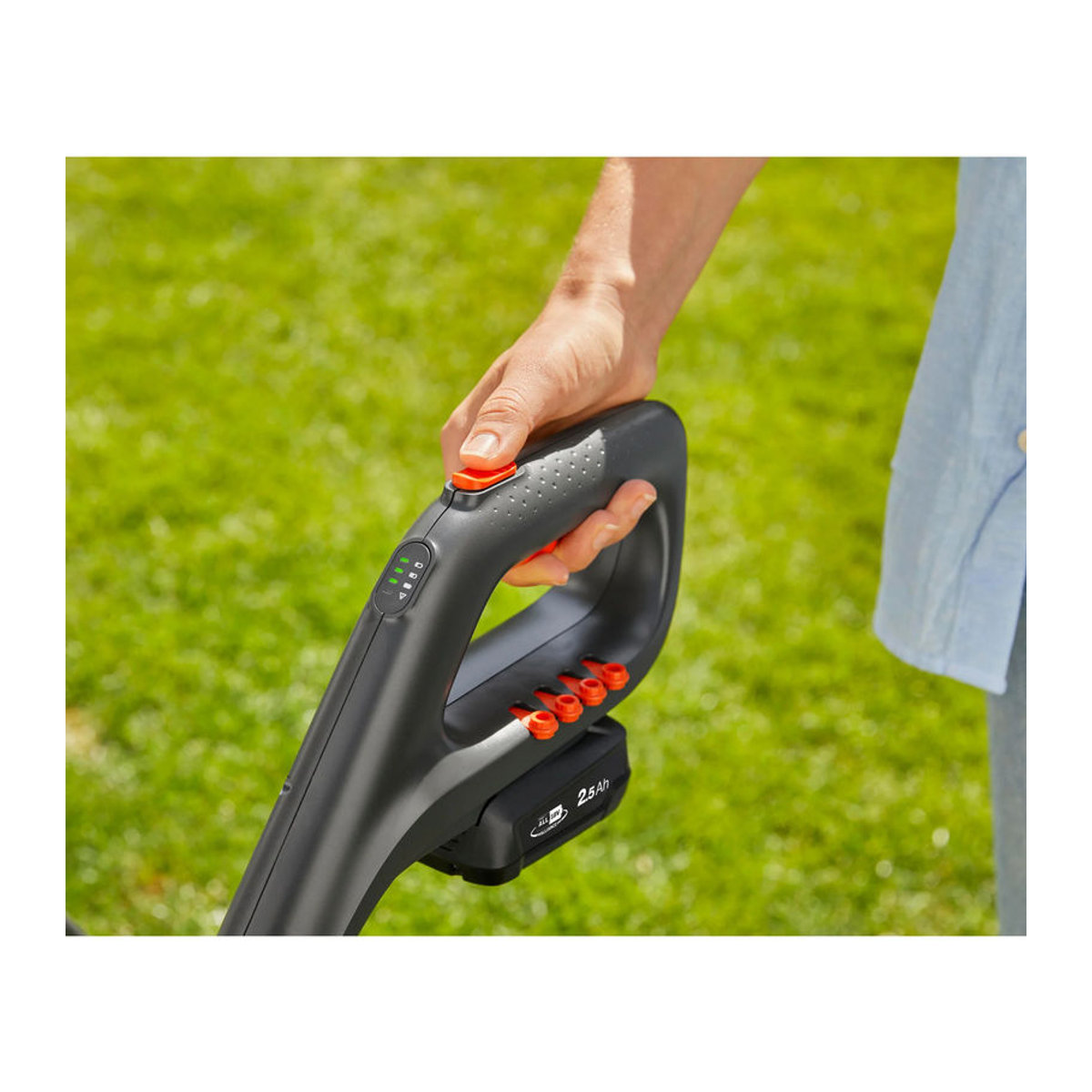 Gardena Akku-Trimmer EasyCut 23/18V P4A Ready-To-Use Set in Anthrazit/Türkis mit Akku und Ladegerät, B/T/H: 26 x 38 x 123 cm - Bild 1