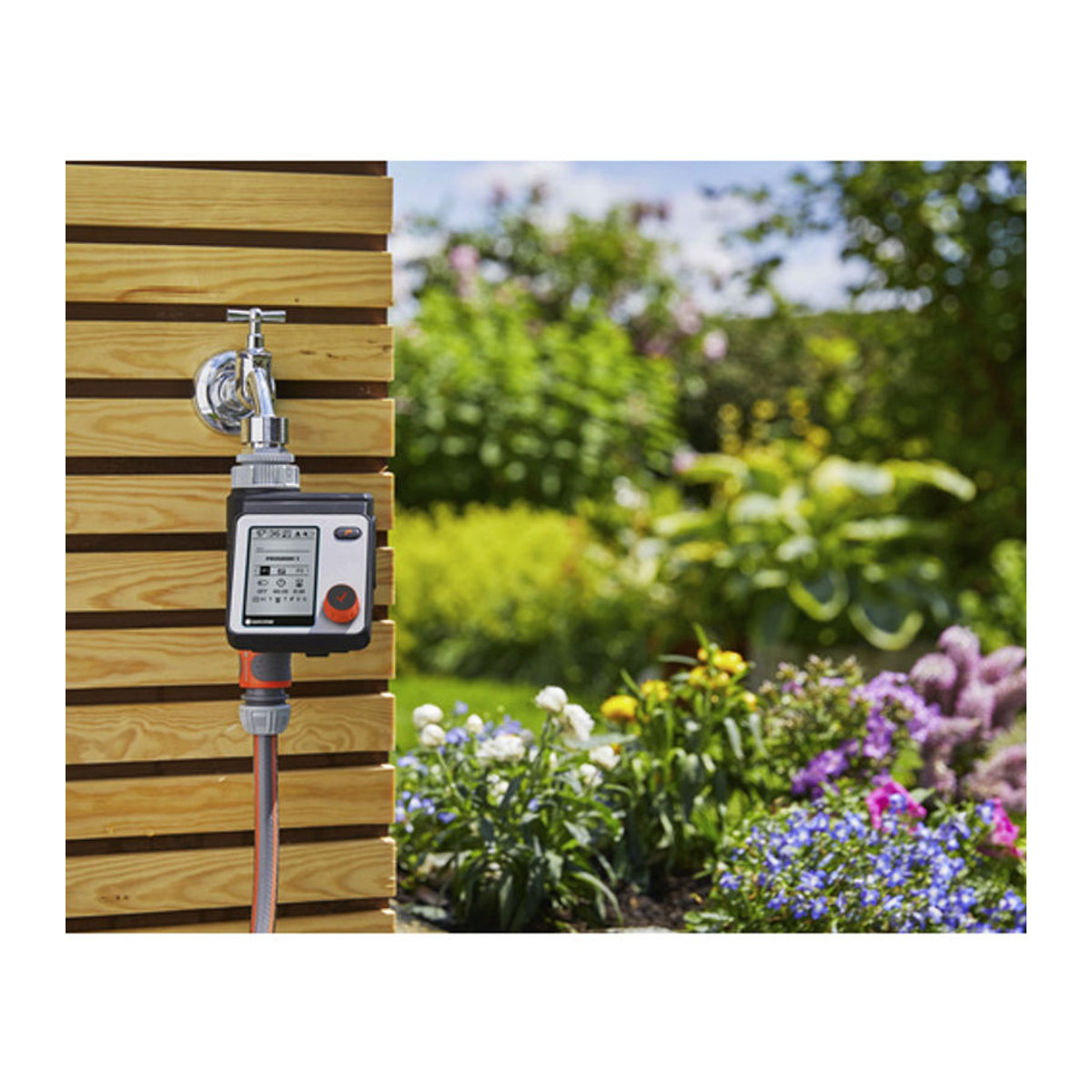 Gardena Bewässerungssteuerung Master 1892-20 mit LCD-Display und Wasserstopp aus Kunststoff, grau/bunt, B/T/H: 10 x 12,5 x 14 cm - Bild 3