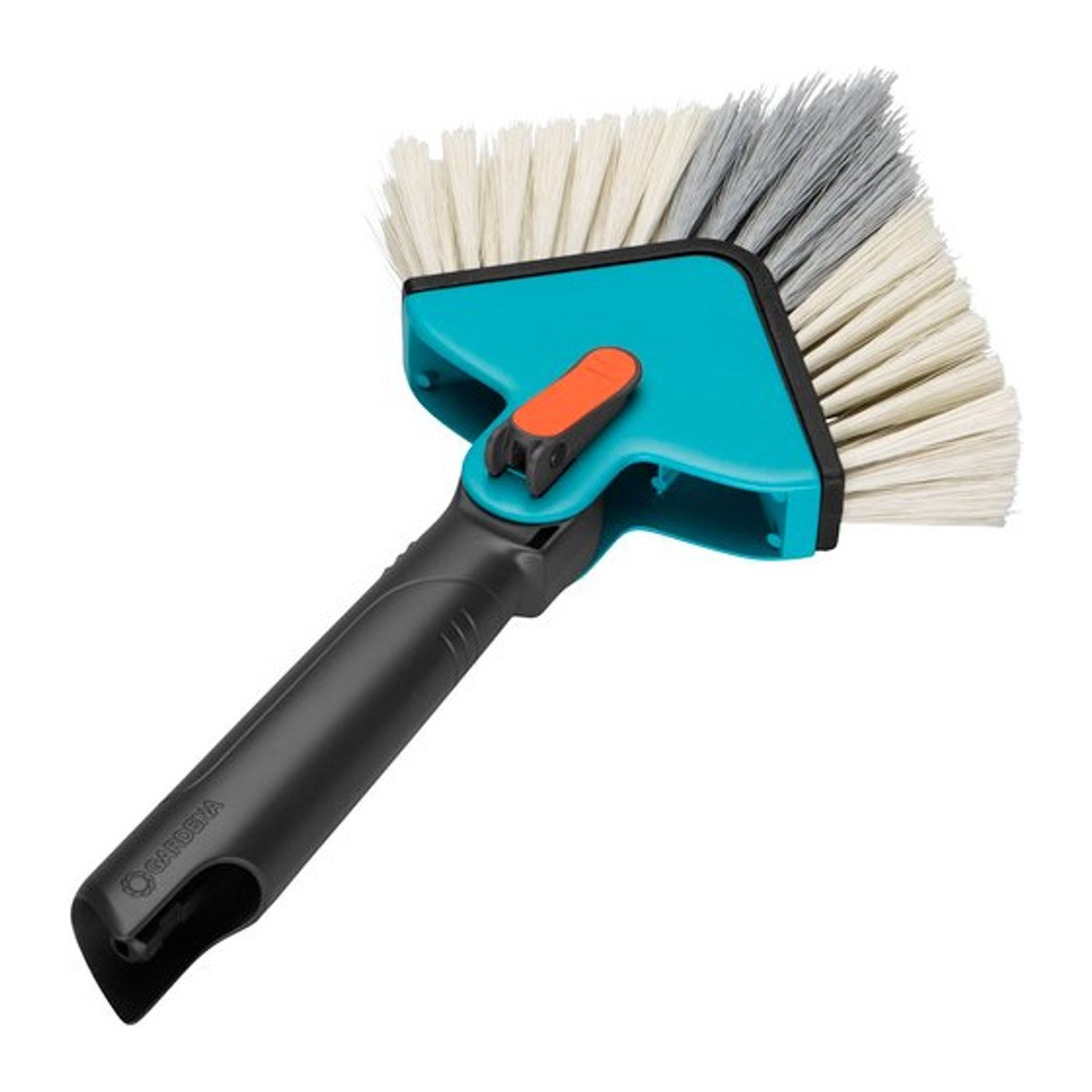 Gardena Combisystem Winkelbesen mit harten Borsten in Schwarz, Blau und Orange - Bild 1