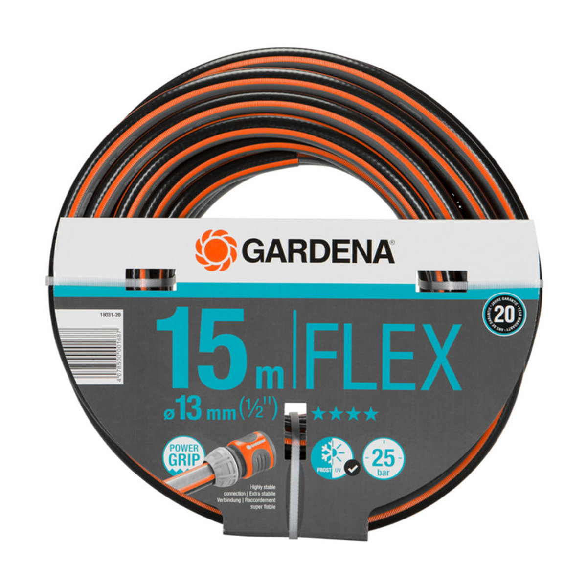 Gardena Comfort FLEX Gartenschlauch Grau Orange 15 m - Bild 1