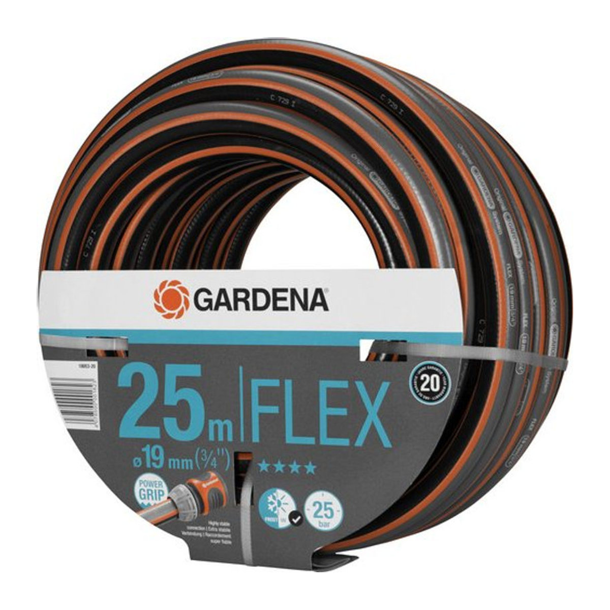 Gardena Comfort FLEX Gartenschlauch Schwarz/Orange, 25 m, 3/4 Zoll - Bild 2