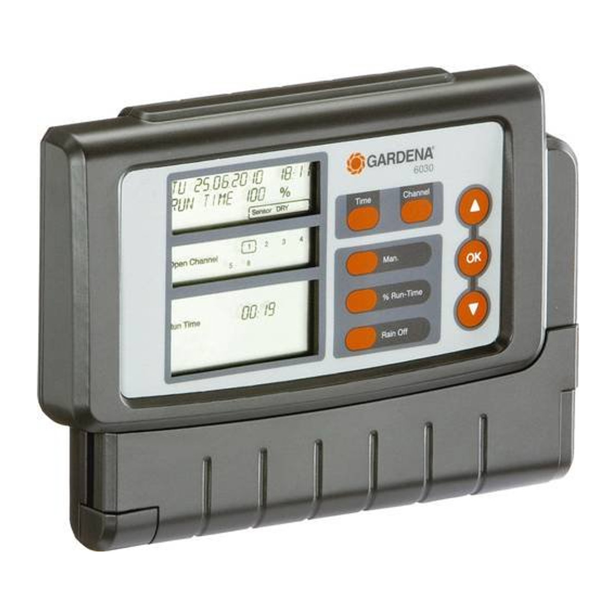 Gardena Digitaler Bewässerungstimer Wasser-Timer mit LCD-Display, Grau/Schwarz, B/H/T: 6,7 x 20,8 x 2,5 cm - Bild 1