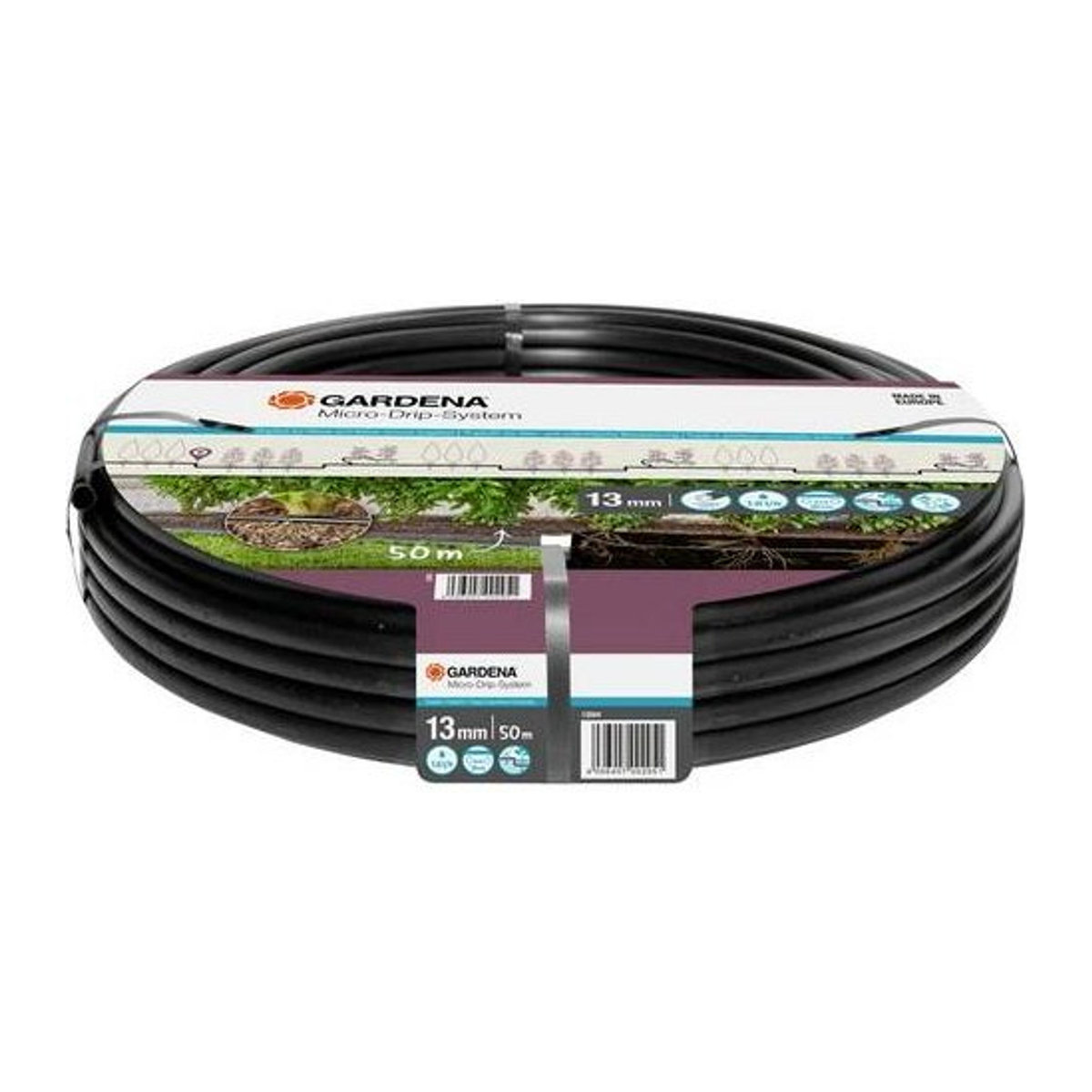 Gardena Micro-Drip-System Tropfbewässerungsleitung mit 1,6 l/h für ober- und unterirdische Verlegung, 50 m - Bild 1