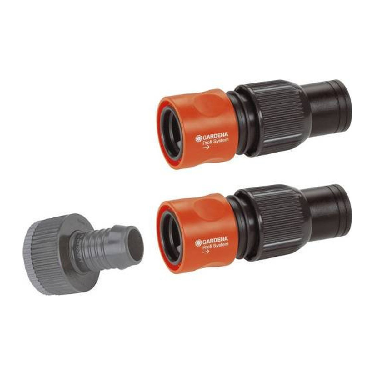 Gardena Profi-System Anschlusssatz für Pipeline und Sprinklersystem, Schwarz/Orange, B/T/H: 10,8 x 4,3 x 4,3 cm - Bild 1
