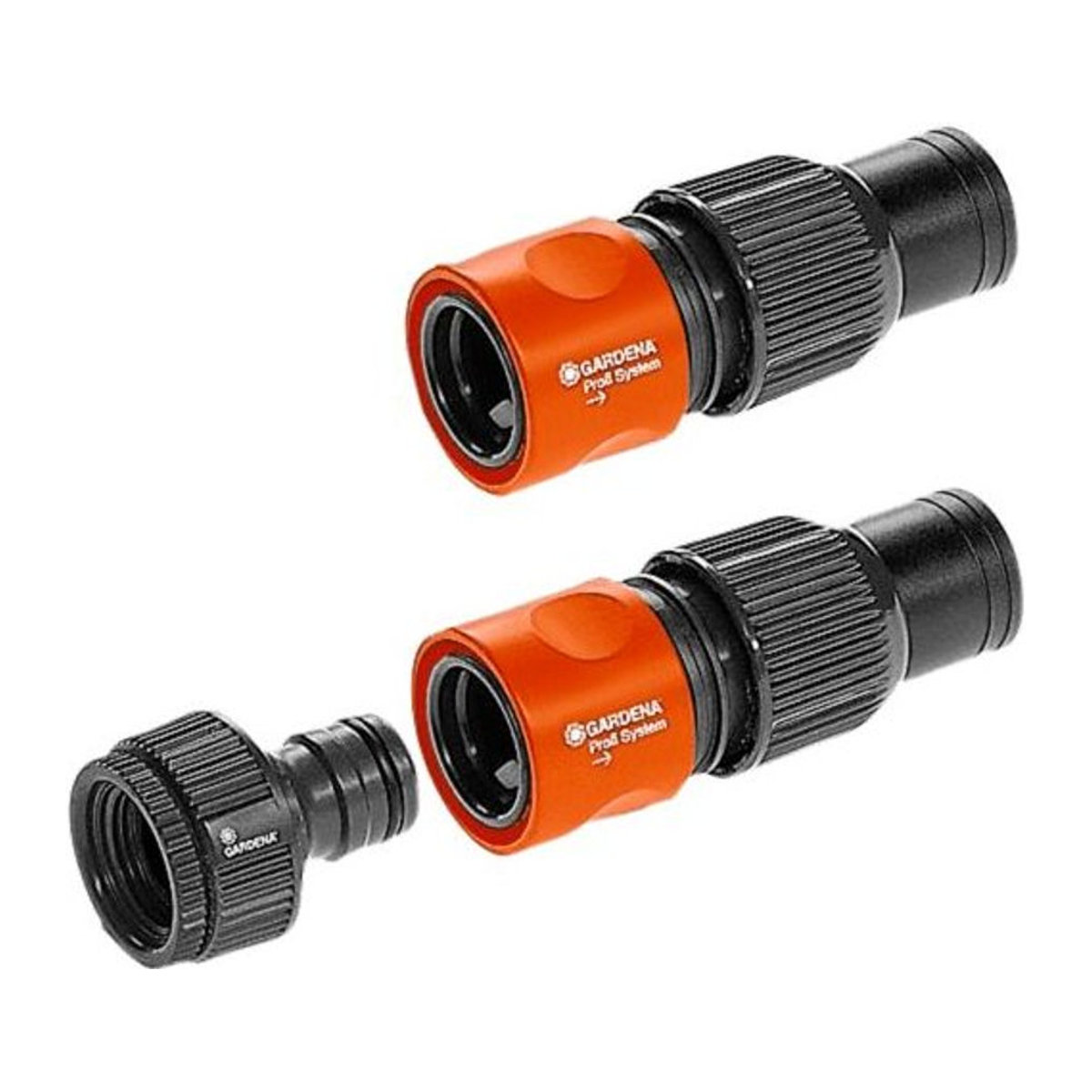 Gardena Profi-System Anschlusssatz für Pipeline und Sprinklersystem, Schwarz/Orange, B/T/H: 10,8 x 4,3 x 4,3 cm - Bild 2