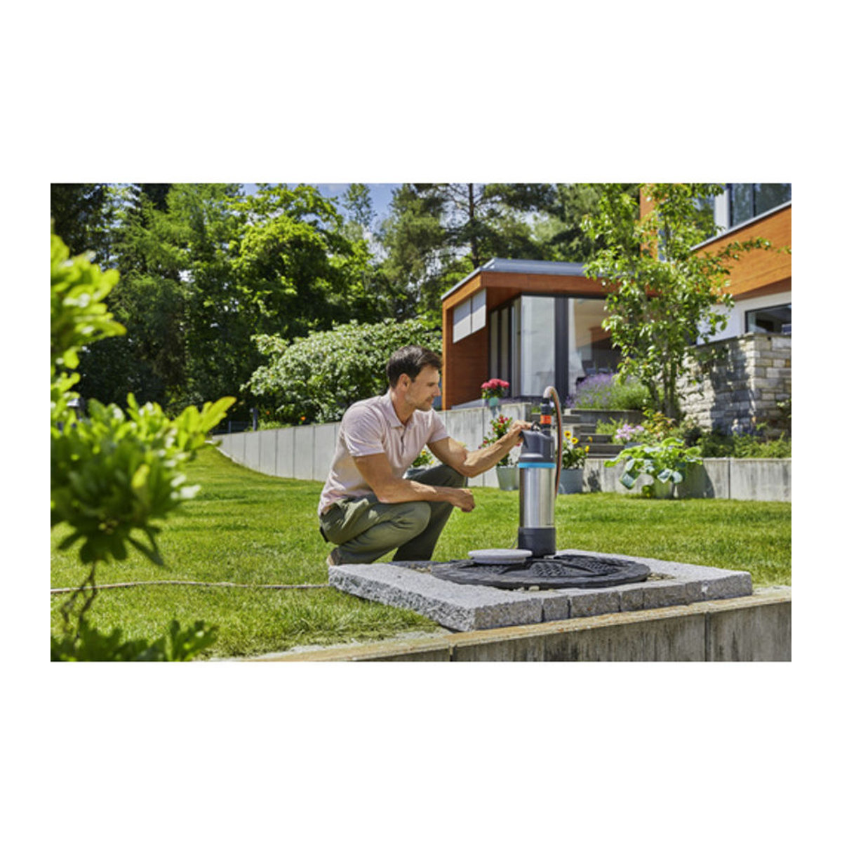 Gardena Tauchdruckpumpe 6100/5 Inox Automatic in Edelstahl und Grau - Bild 3