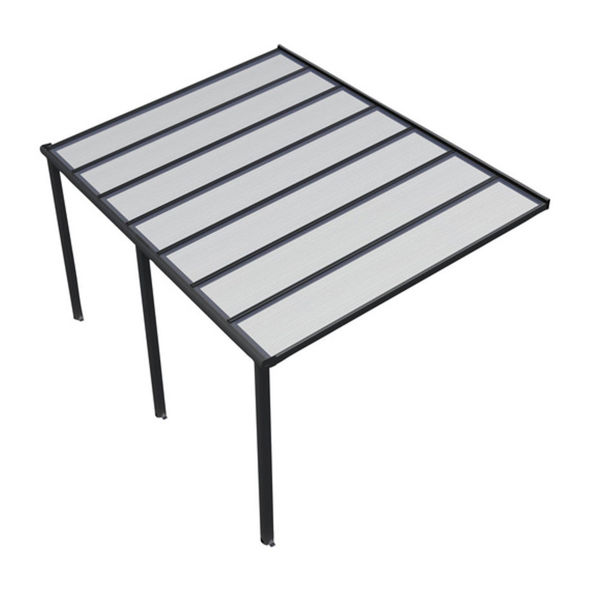 GARDENDREAMS Terrassenüberdachung Compact Line mit Polycarbonat Dach in Anthrazitgrau, Breite: 424 cm - Bild 2