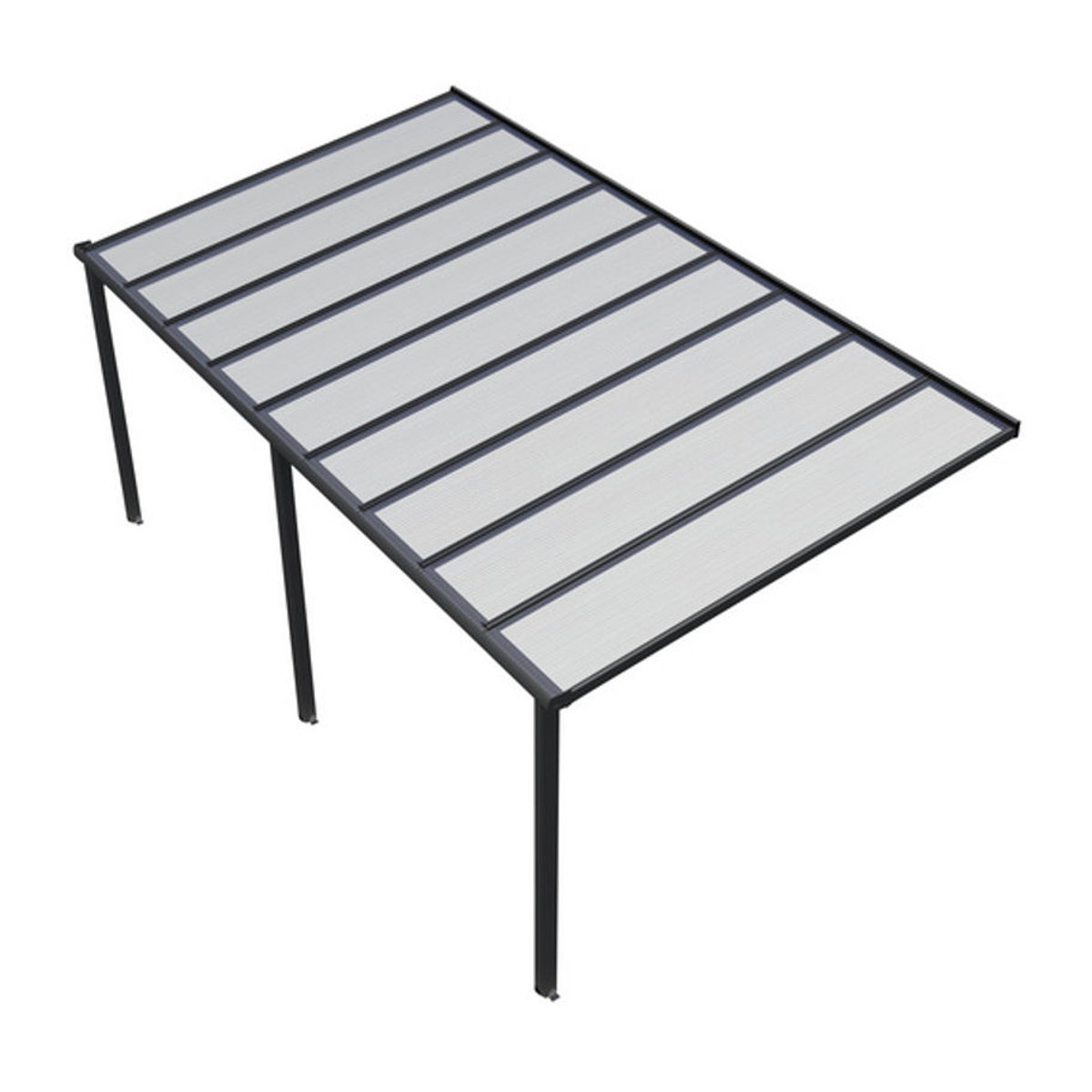 GARDENDREAMS Terrassenüberdachung Compact Line mit Polycarbonat Dach in Anthrazitgrau, Breite: 544 cm - Bild 1