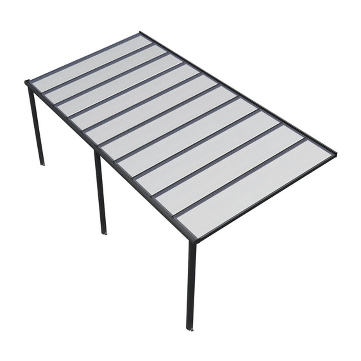 GARDENDREAMS Terrassenüberdachung Compact Line mit Polycarbonat Dach in Anthrazitgrau, Breite: 604 cm - Bild 2