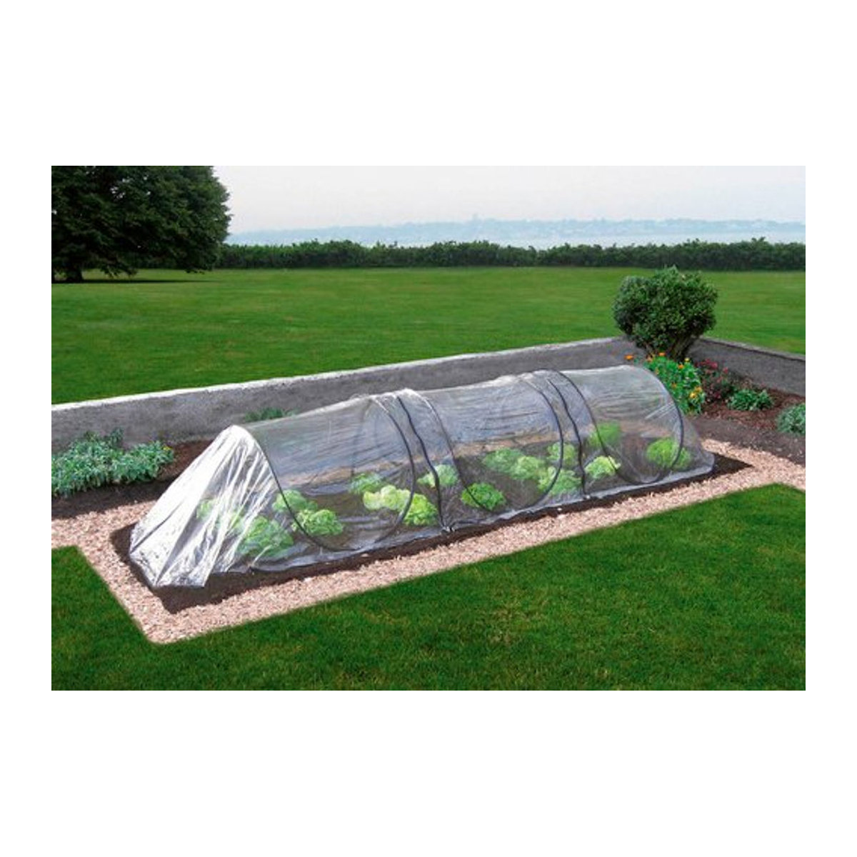 GardenGuard Erweiterung für mobilen Frühbeettunnel aus transparentem Kunststoff PVC, B/H: 80 - 150 x 60 - 80 cm - Bild 1