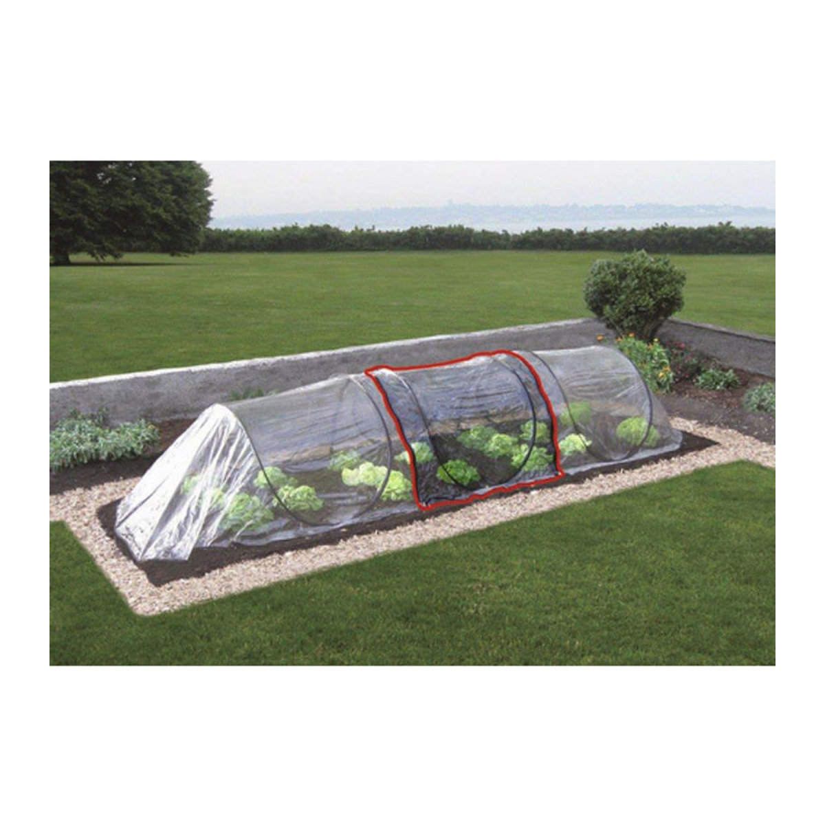 GardenGuard Erweiterung für mobilen Frühbeettunnel aus transparentem Kunststoff PVC, B/H: 80 - 150 x 60 - 80 cm - Bild 3