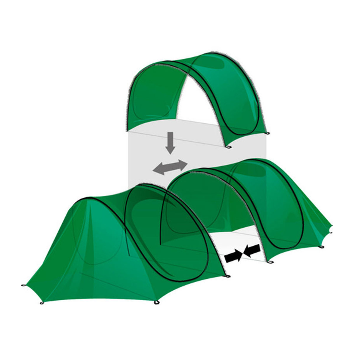 GardenGuard Erweiterung für mobilen Frühbeettunnel aus transparentem Kunststoff PVC, B/H: 80 - 150 x 60 - 80 cm - Bild 4