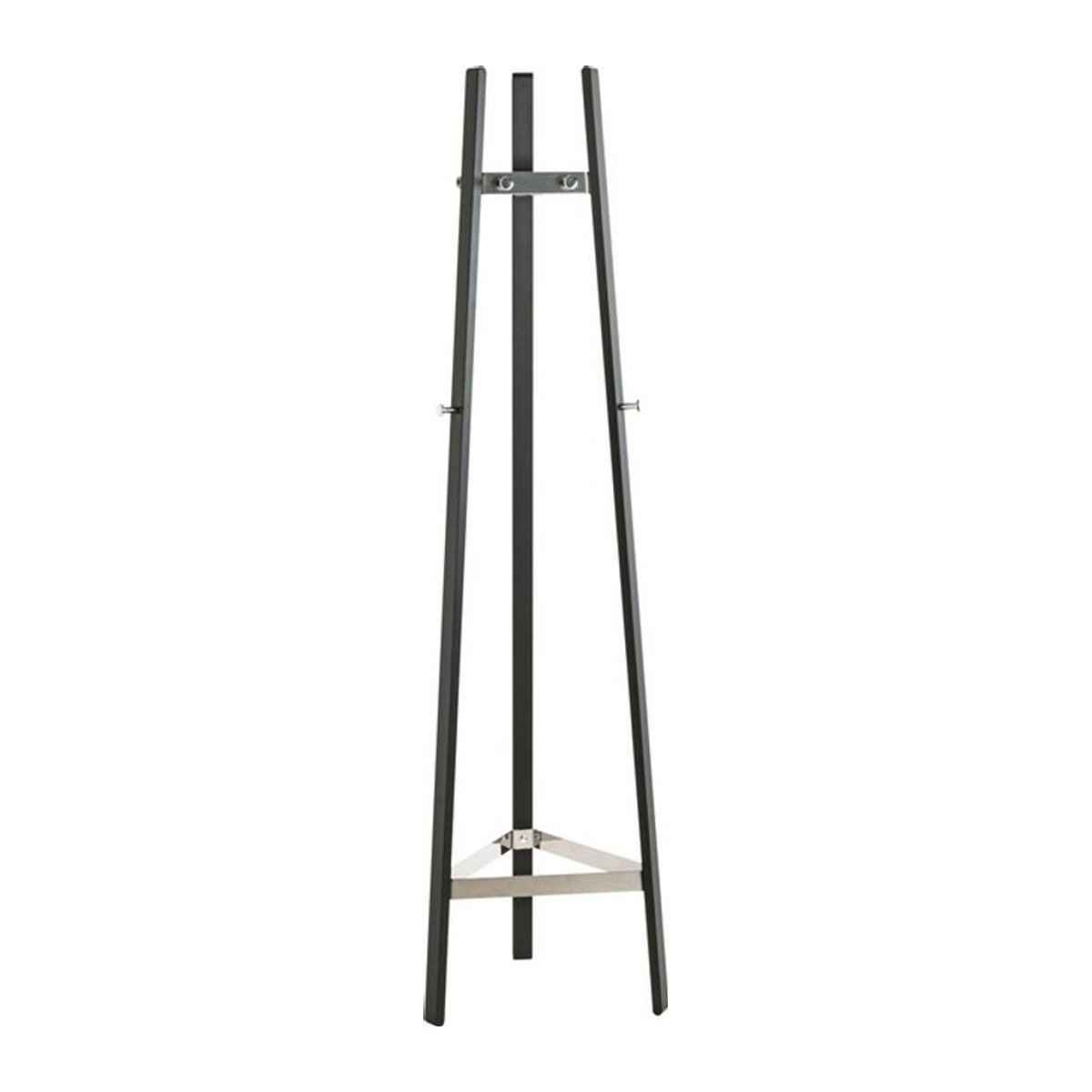 Garderobenständer HAKU aus Metall in Chrom-Schwarz, B: 47 cm, T: 47 cm, H: 177 cm - Bild 1