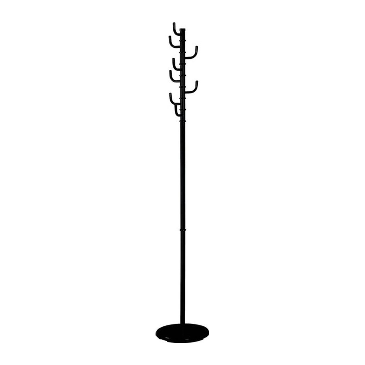 Garderobenständer HAKU aus Metall in Schwarz mit 8 Haken und drehbarer Hakenkrone, Höhe: 170 cm - Bild 1