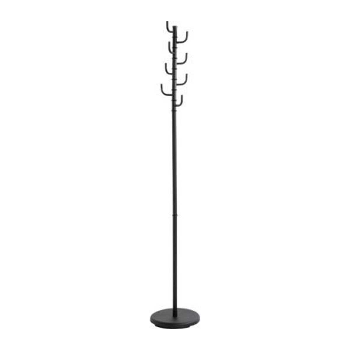 Garderobenständer HAKU aus Metall in Schwarz mit 8 Haken und drehbarer Hakenkrone, Höhe: 170 cm - Bild 2