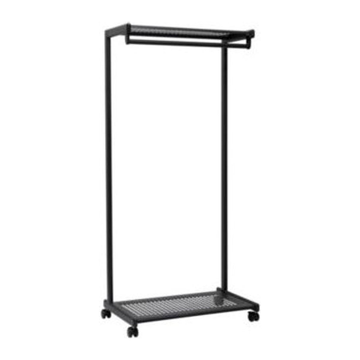 Garderobenständer MAULbolero aus Metall mit Rollen, Hut- und Schuhablage, Schwarz, B: 78 cm, T: 46 cm, H: 166 cm - Bild 1
