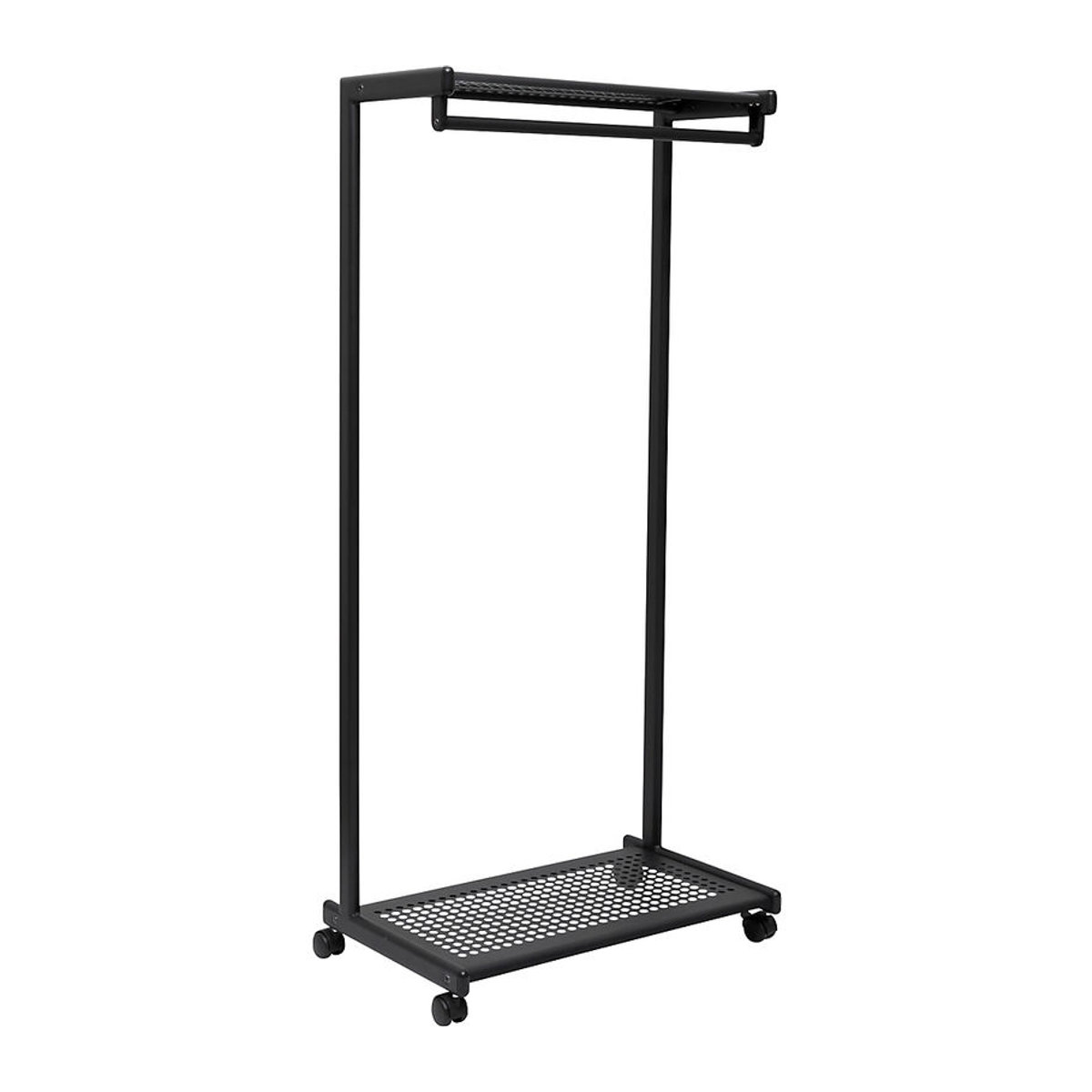Garderobenständer MAULbolero aus Metall mit Rollen, Hut- und Schuhablage, Schwarz, B: 78 cm, T: 46 cm, H: 166 cm - Bild 3