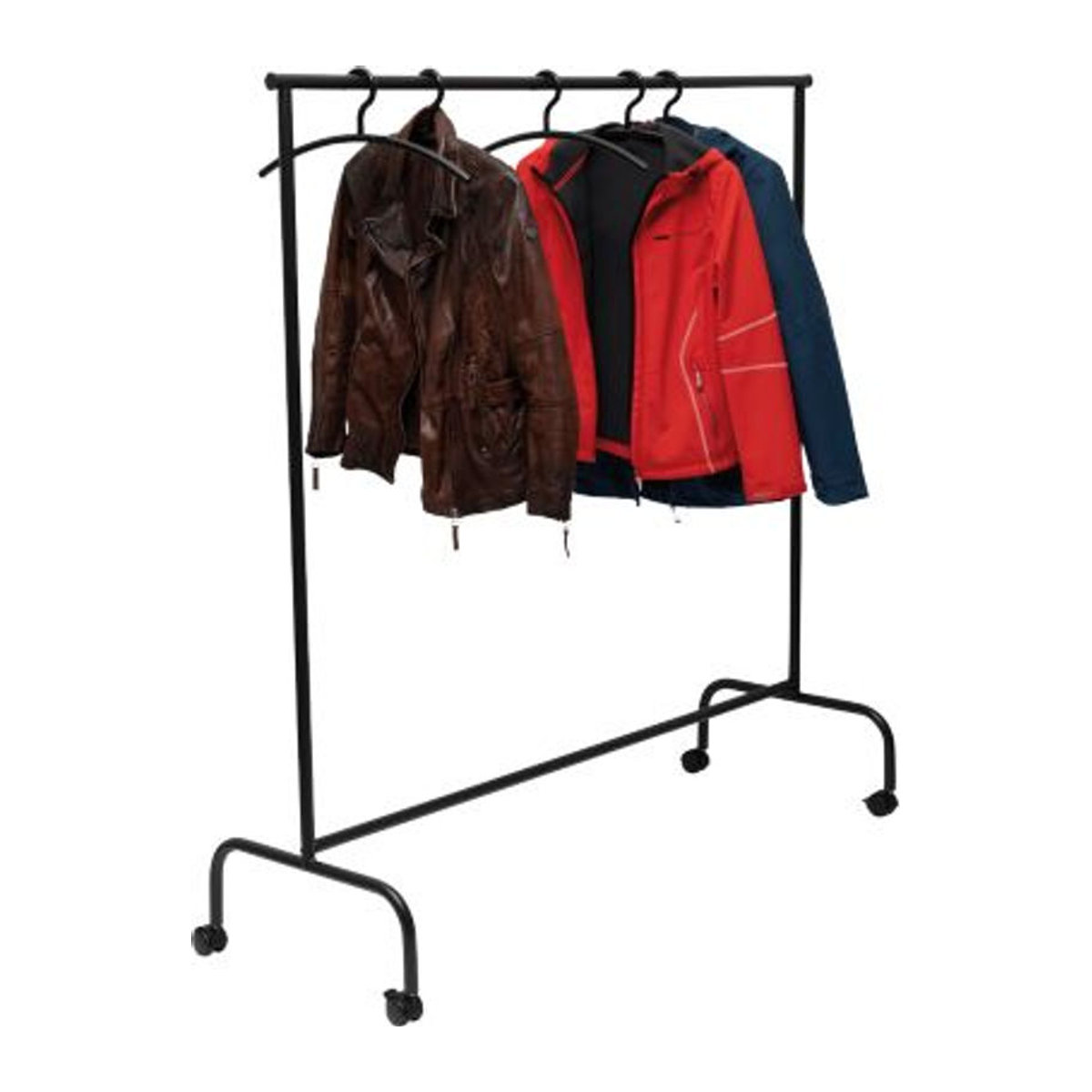 Garderobenständer MAULlimbo aus Metall in Schwarz mit Rollen und ausziehbaren Seitenarmen, B: 151 cm, T: 50 cm, H: 156 cm - Bild 2