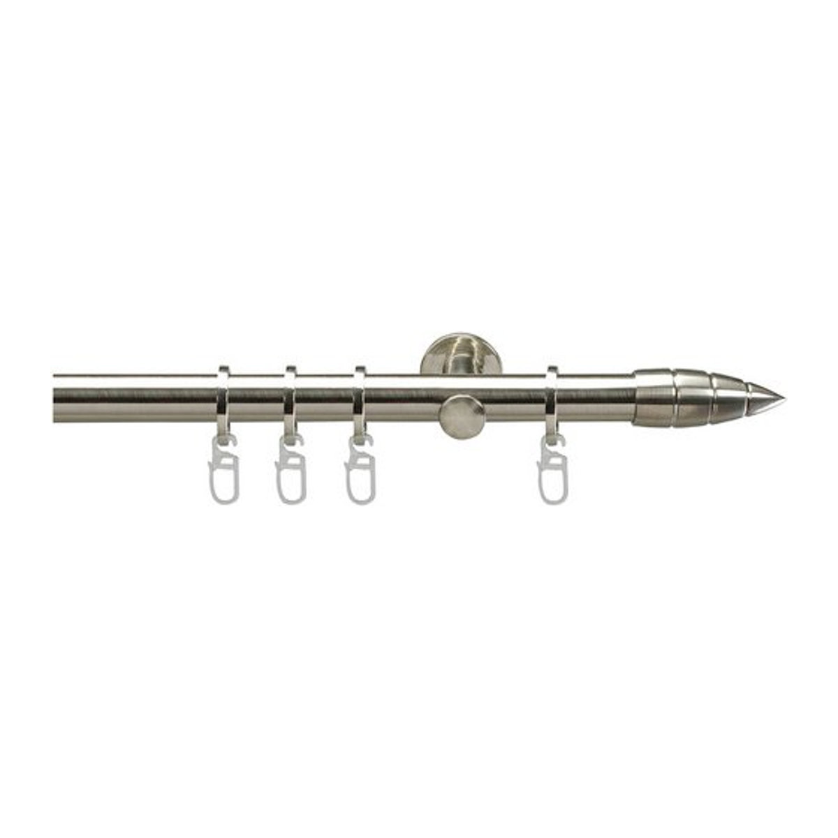 Gardinenstange Menorca von LIEDECO aus Metall in Silber, Länge: 120 cm, Durchmesser: 2 cm - Bild 1