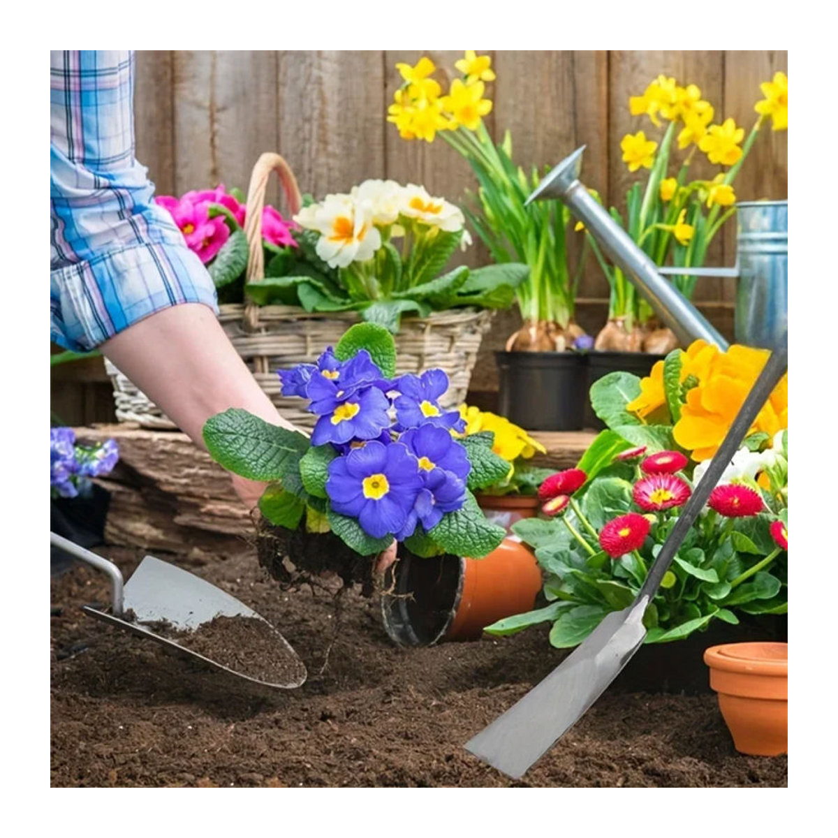 Garten-Jätwerkzeug Set mit Schaufeln zum Graben, Heben von Setzlingen und für die Bodenbearbeitung - Bild 1