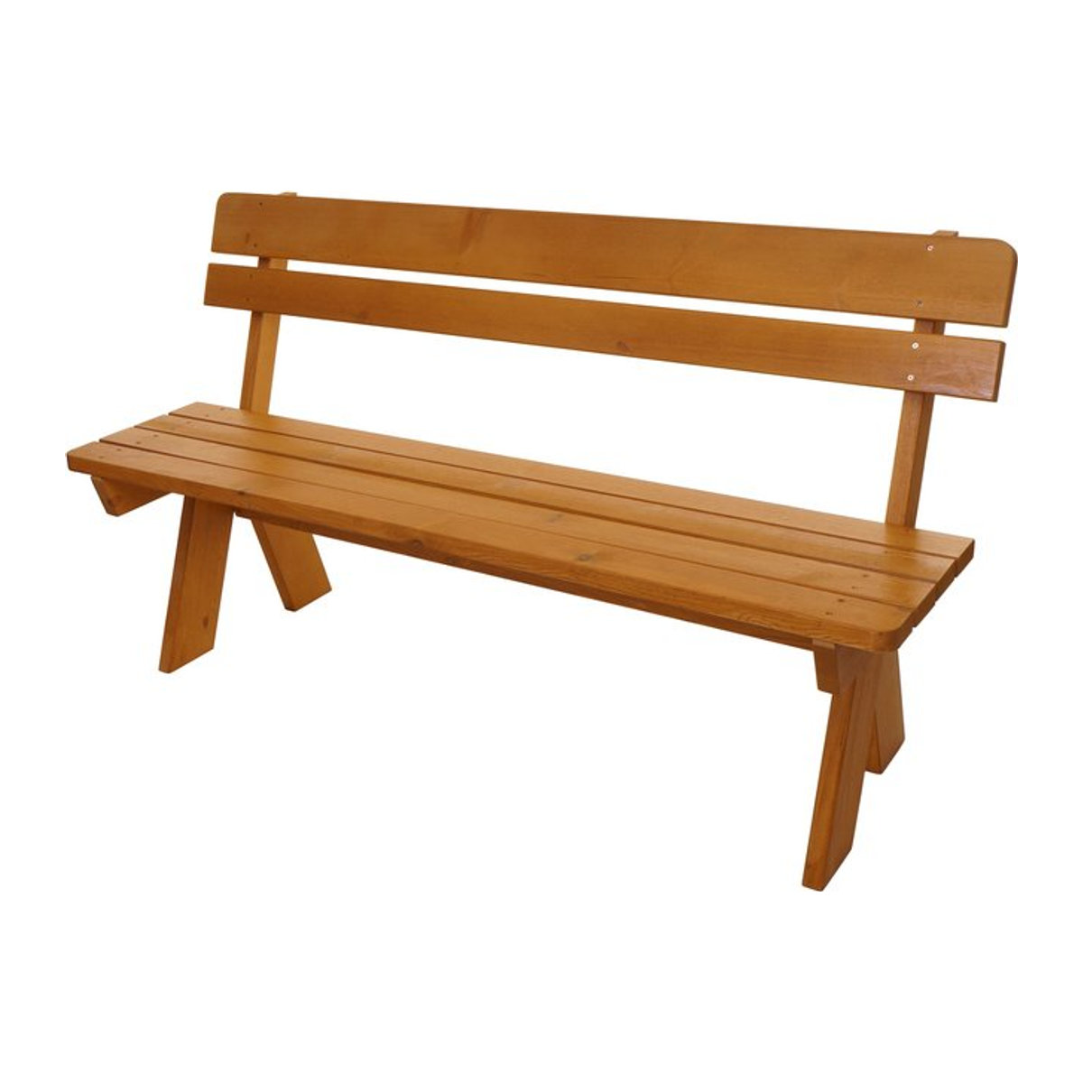 Gartenbank MCW-L66 aus Massivholz in Honigfarben, Breite: 148 cm - Bild 1