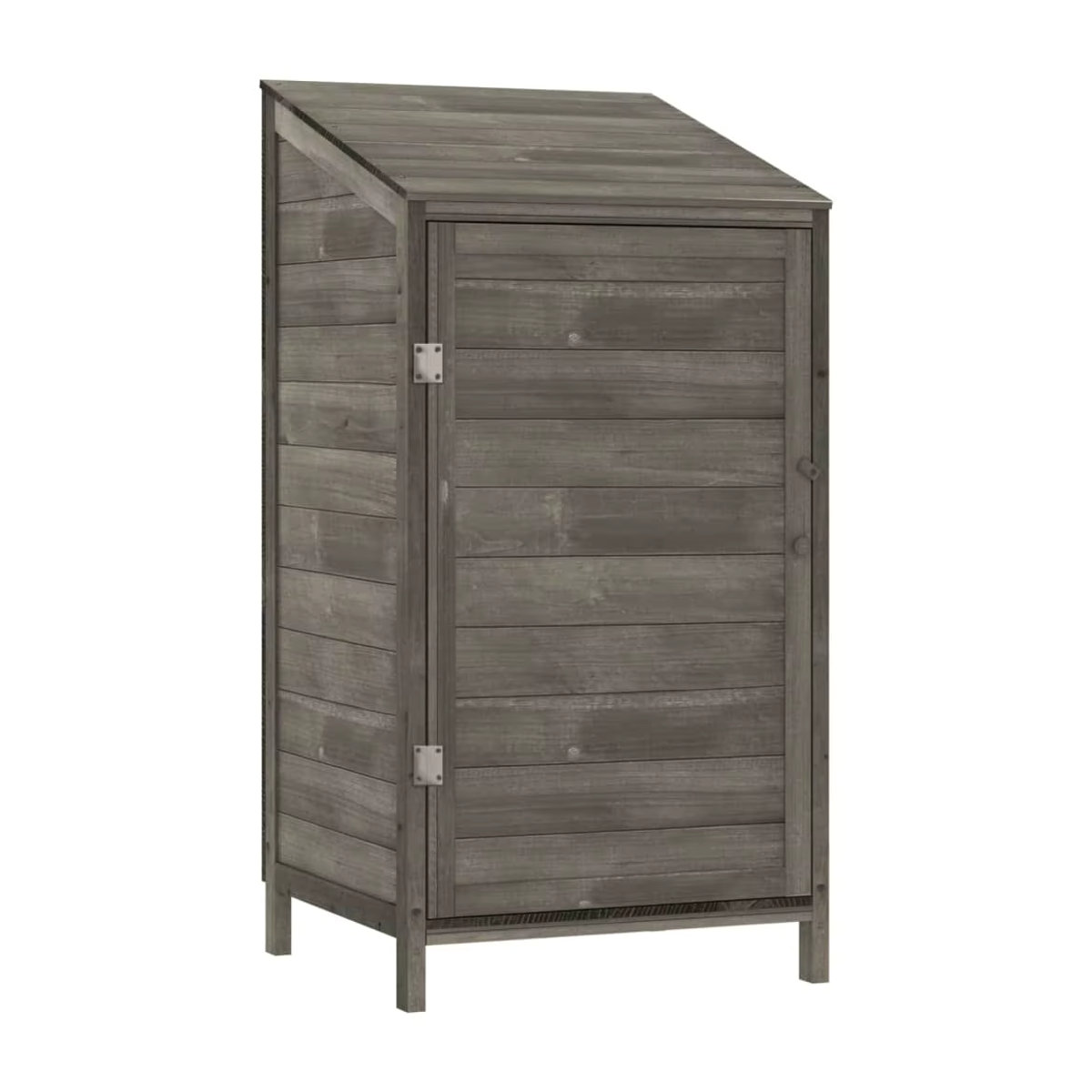 Gartenschuppen aus massivem Tannenholz in Anthrazit im Landhausstil, B/T/H: 55 x 52 x 112 cm - Bild 2