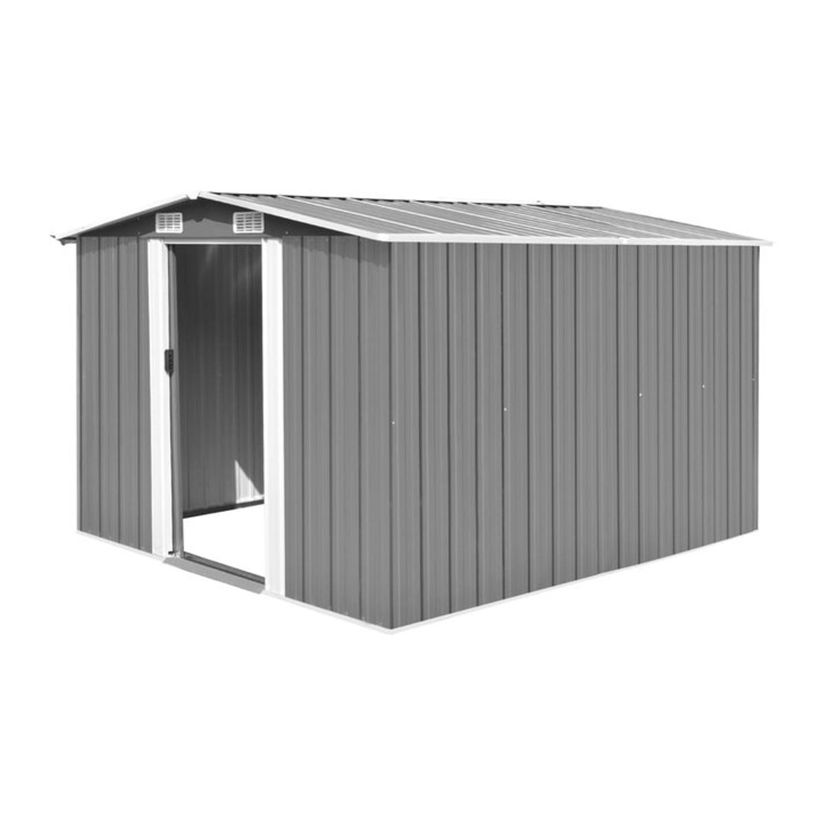 Gartenschuppen aus Metall in Grau B/T/H: 298 x 257 x 178 cm - Bild 1