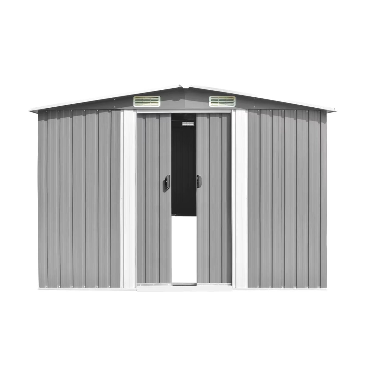 Gartenschuppen aus Metall in Grau B/T/H: 298 x 257 x 178 cm - Bild 2