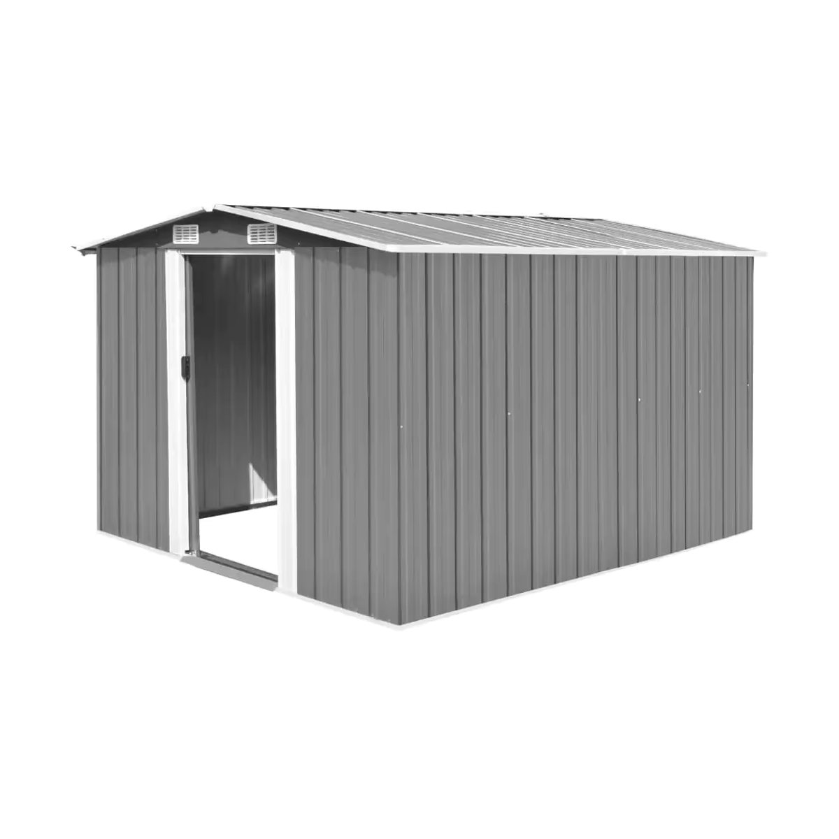 Gartenschuppen aus Metall in Grau B/T/H: 298 x 257 x 178 cm - Bild 7