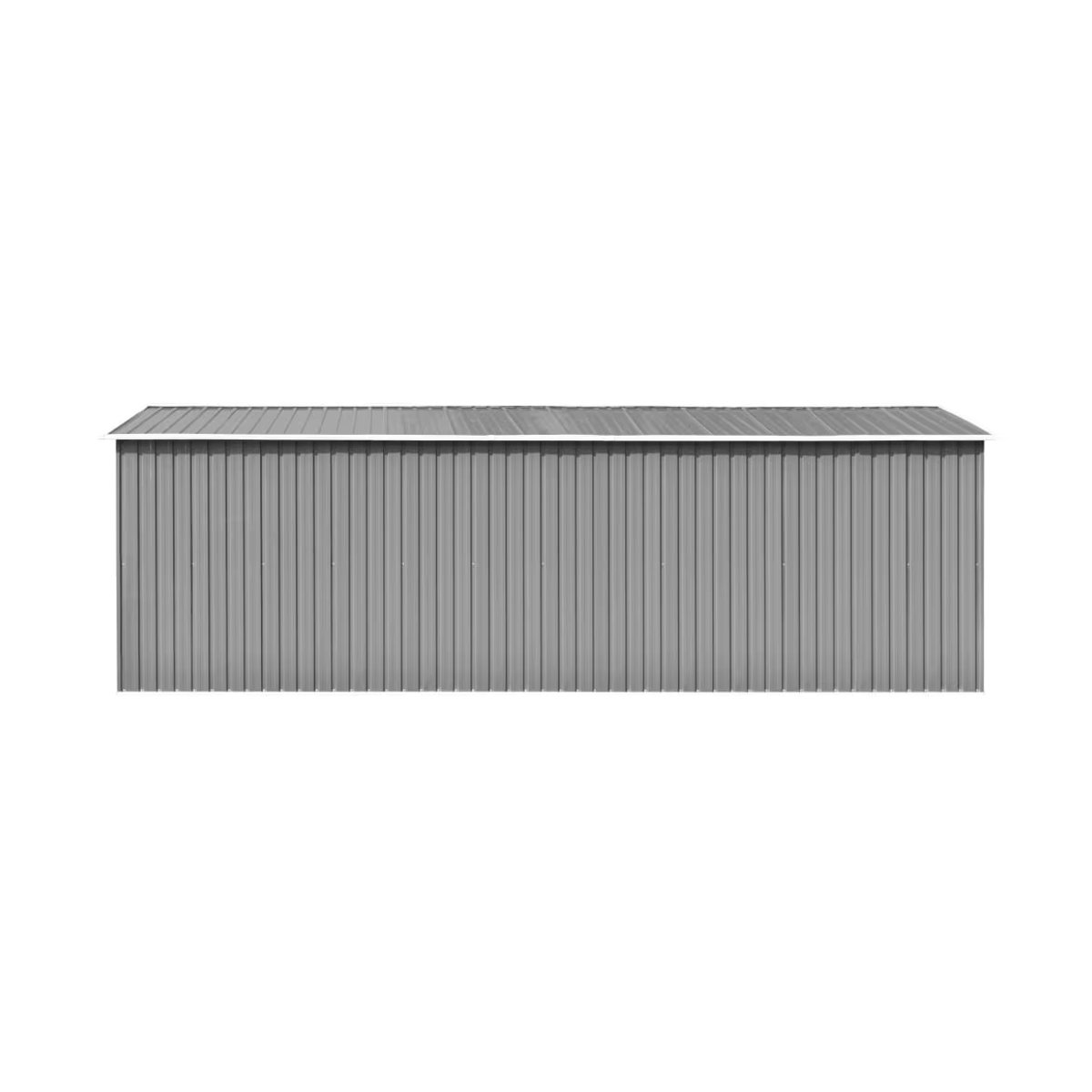Gartenschuppen aus Metall in Grau, H: 257 cm, B: 580 cm, T: 181 cm - Bild 3