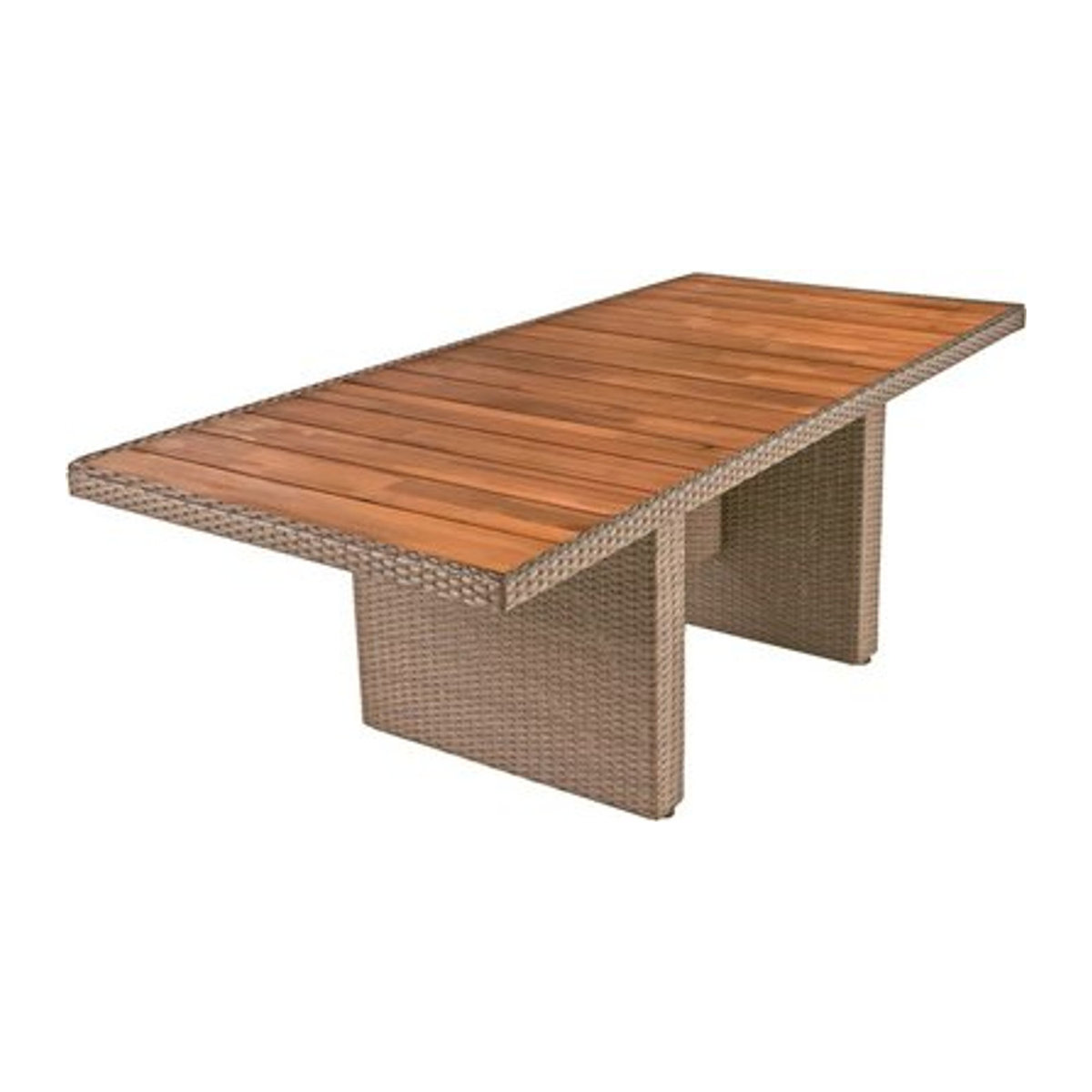 Gartentisch BRAGA von Garden Pleasure aus Akazienholz und Polyrattan in Braun, B/T/H: 180 x 90 x 75 cm - Bild 2